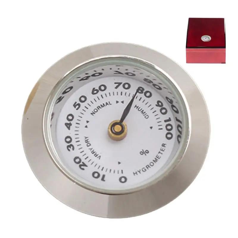 Mini Cigar Hygrometer Moisture Meters Cigar Accessories Tobacco Pointer Hygrometer For Humidor Smoking Humidity Sensitive Gaug