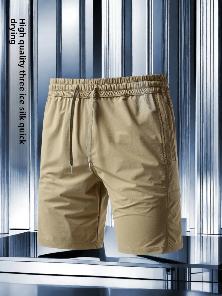 

Ice Silk ort Pants Five-Point Pants Thin Casual Sports Qui Dry Gym Training Pants Breathable Summer Youth Leisure orts