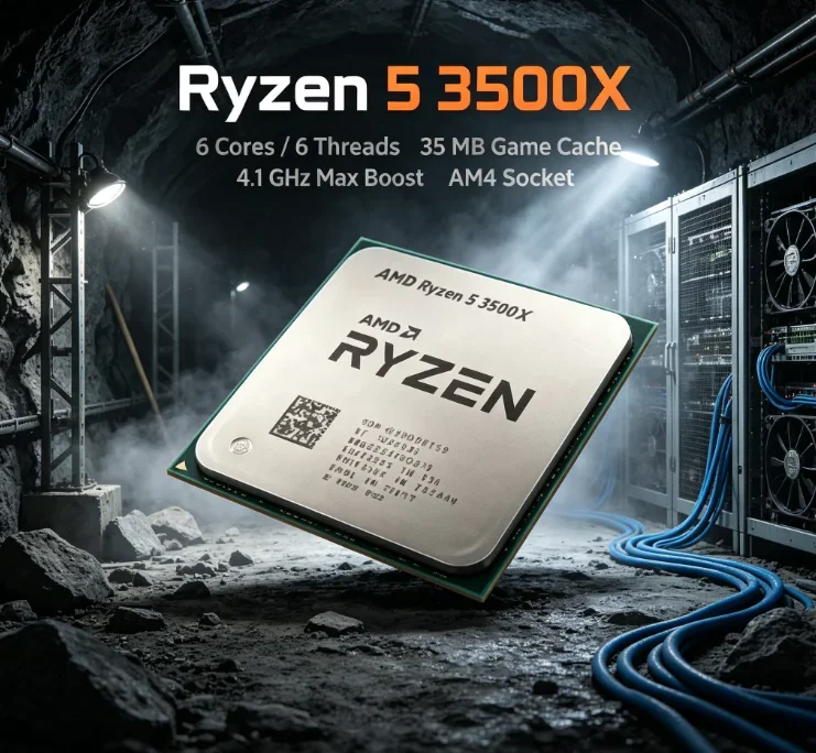 nouveau-tray-amd-r5-3500x-6-cœurs-6-threads-boost-41ghz-32mb-cache-am4-sans-ventilateur-diy-flexible