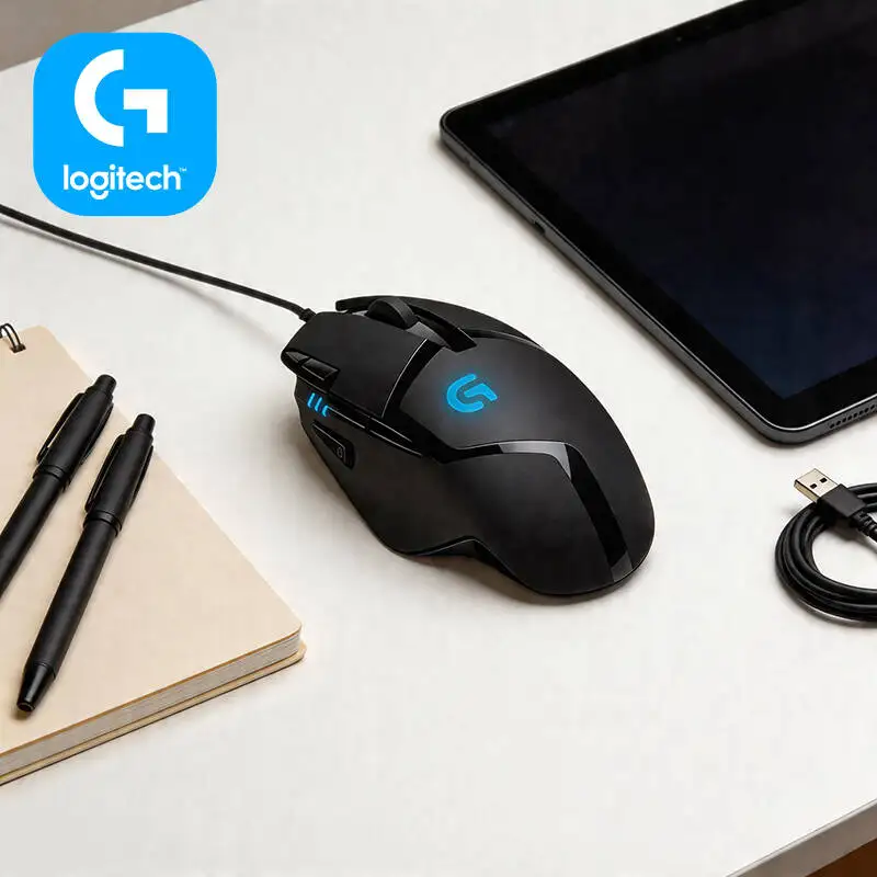 Logitech G402 Wired Gaming Mouse 20M Clicks 8 Custom Buttons 500+ IPS Anti-Slip for Custom Gaming Rig Setups