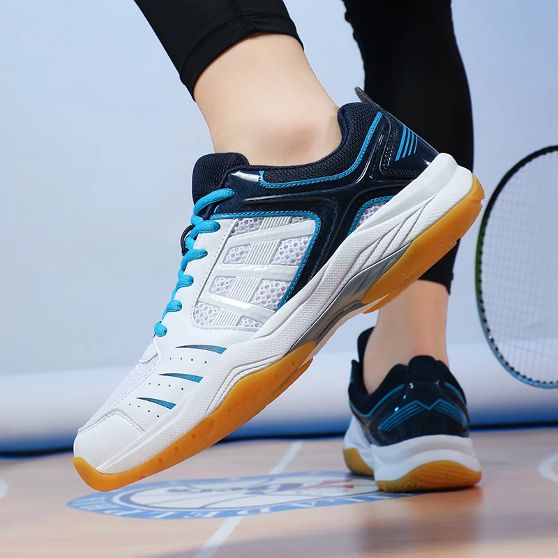 Tênis respirável para homens e mulheres, sapatos de treinamento antiderrapantes, badminton, novo, tamanho grande 36-47, 2023