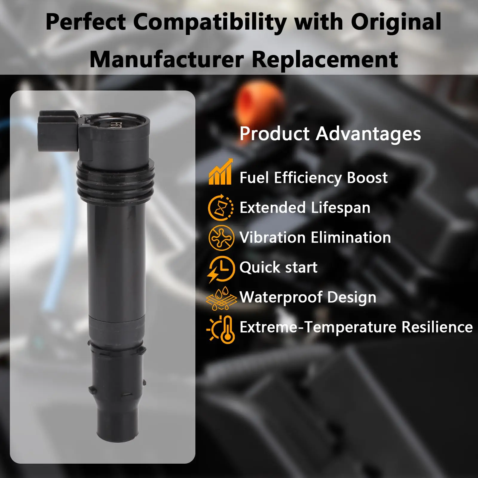 21171-1282 21171-0021 Ignition Coil for Kawasaki Ninja ZX-6R 2003-2018 ZX-6RR 2003 2004 2005 2006 Motorcycle Accessories