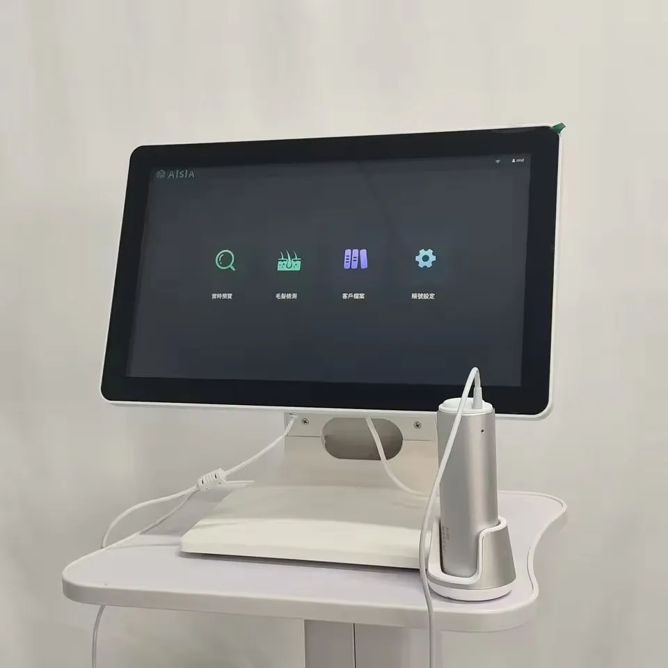 AIsia 16 Million Pixel AI Hair Follicle Analyzer 3 Spectrum 4 Magnification Mirror Professional Salon Hair Health Screening