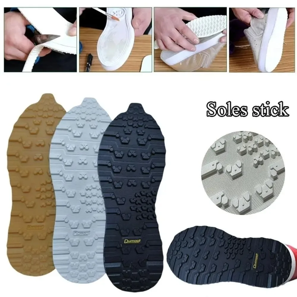 1Pair Wearable Rubber Non-Slip Shoe Stickers Wear-resistant Thick Material Anti Slip Pads Leather Compatible DIY Cuttable