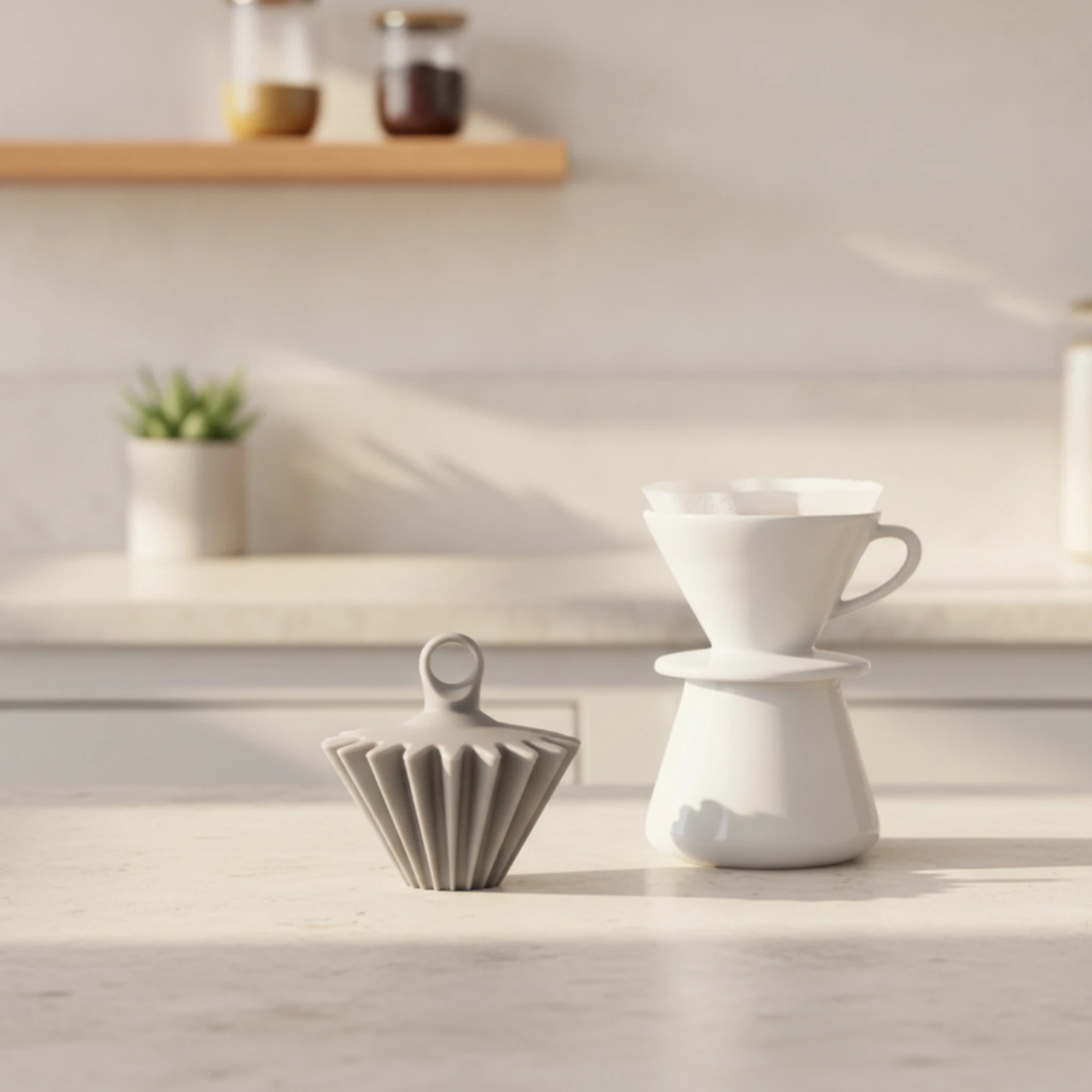 Coffee Filter Press Tool Sturdy Coffee Filter Shaping Tool Pour over Dripper Press Heat-Tolerant-Resistant for Home Brewers