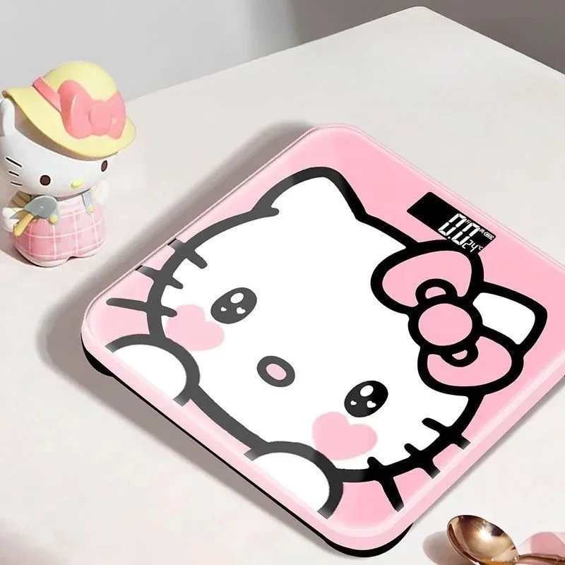 Hello Kitty Cute Cartoon Electronic Scale Weight Body Fat Scale Connectable Bluetooth Rechargeable Battery Small Household Use