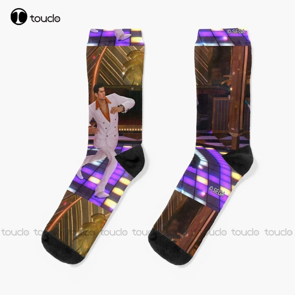 It\'S Friday Night! Yakuza Kiryu Kazuma Ryu Ga Gotoku Socks Running Socks Womens 360° Digital Print Street Skateboard Socks 1Pair