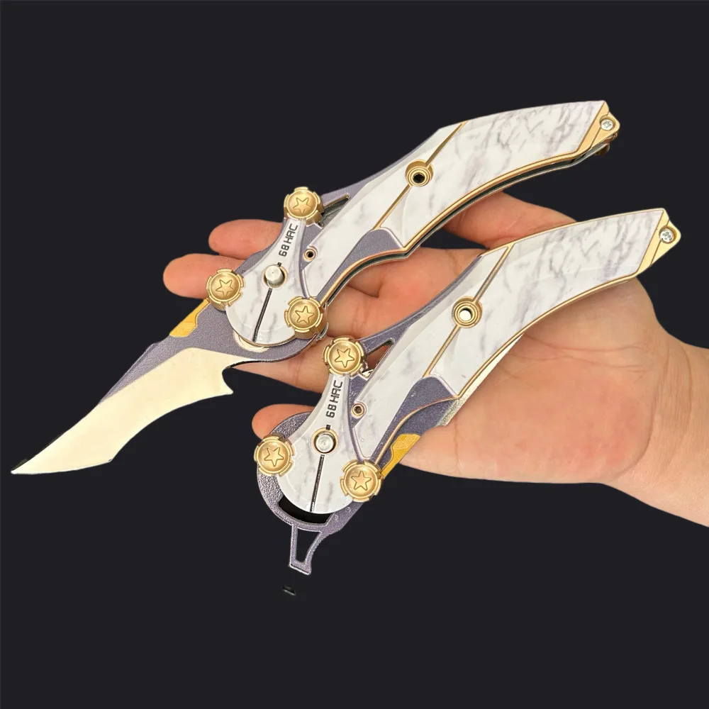 Folding Karambit Trainer | CS:GO Mercy Blade Alloy Replica, Non-Sharp Practice Knife for Collection, Cool Prop Gift view 5