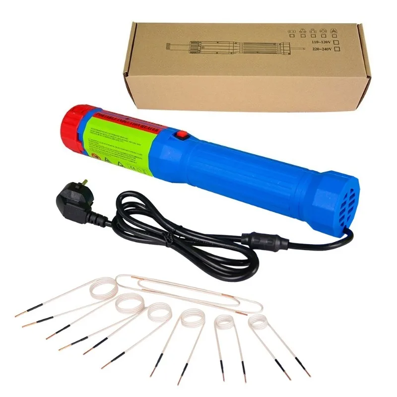 Small electromagnetic induction heater, bearing removal tool, screw removal tool