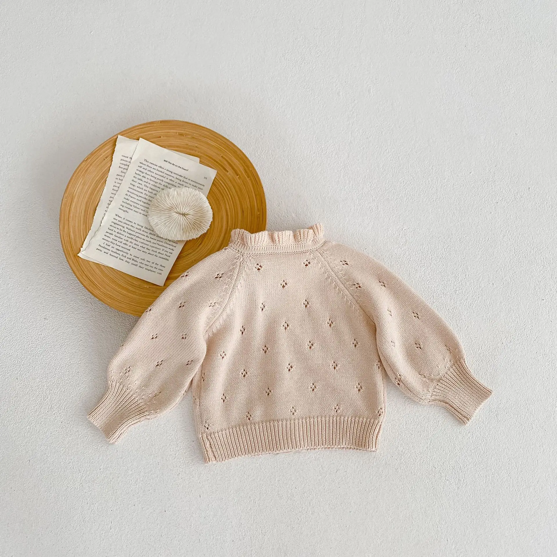 New autumn infant clothing superior quality baby sweet lace cardigan Lace Baby knitted coat