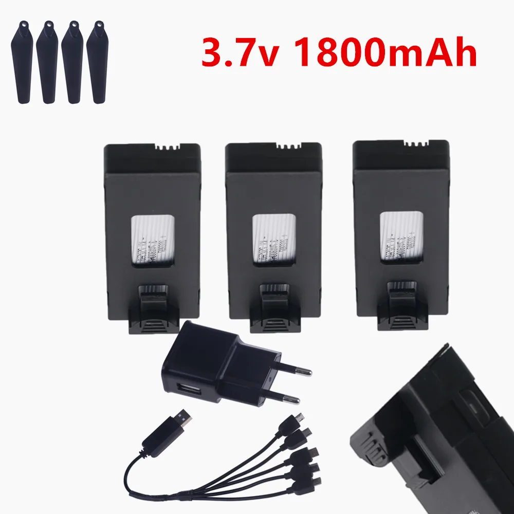 Rechargeable 3.7V Lipo Battery 1800mAh Or Charger For RC Drone E88,E88PRO,E99,S2,P1,K3,P10,A13,S98,E525 RC Quadcopter Parts