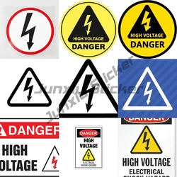 DANGER HIGH VOLTAGE High Voltage Symbol Hazard Be Careful There Is Electricity Warning Decal PVC Car Sticker Electric Danger