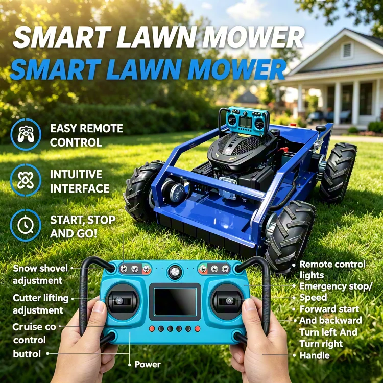 Free Shipping SDLOT Snow Blade Lawn Mower CE EPA EURO5 RC Robot Grass Cutter Multi Functional Garden Machine