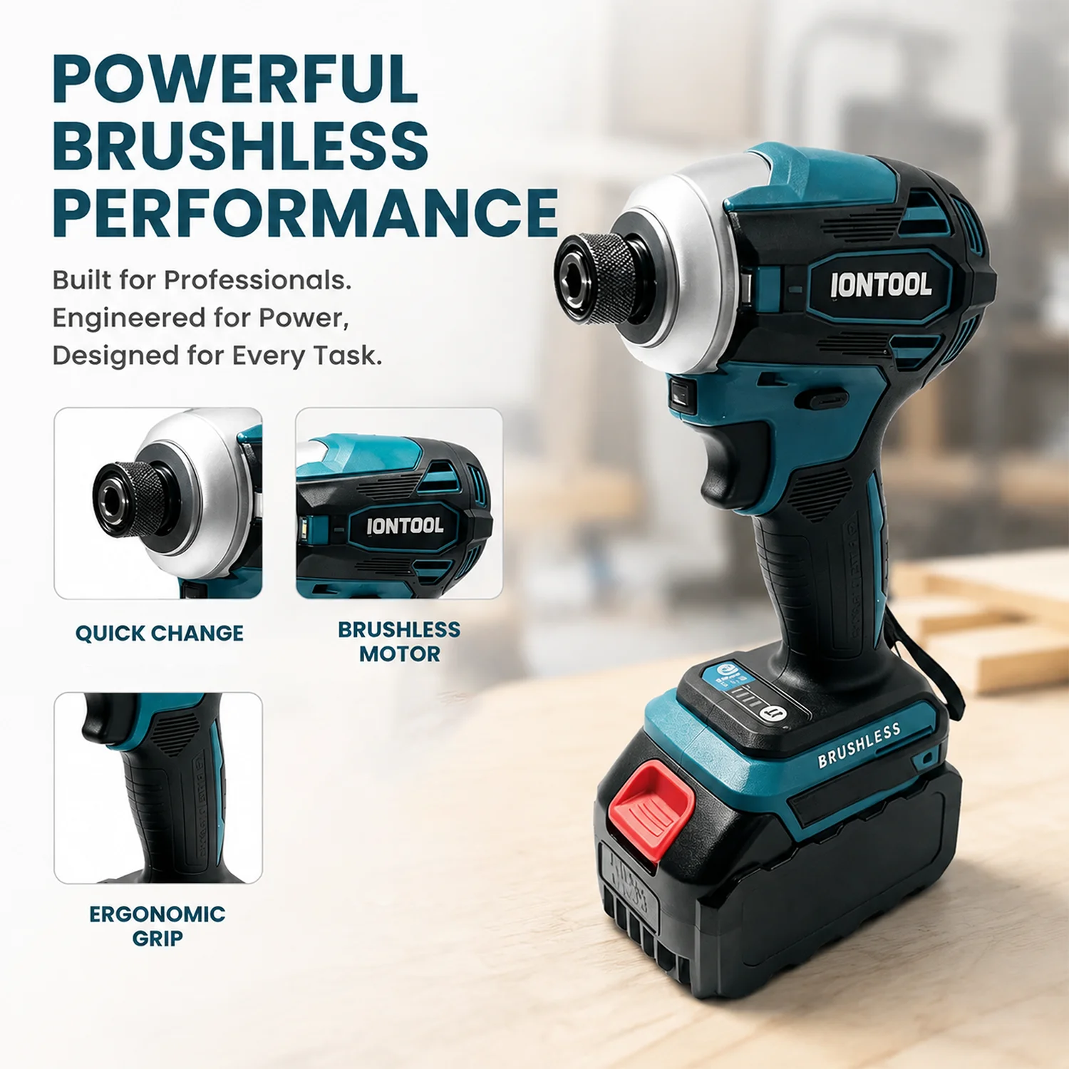 IONTOOL DTD172 600W Brushless Cordless Impact Driver 1/4