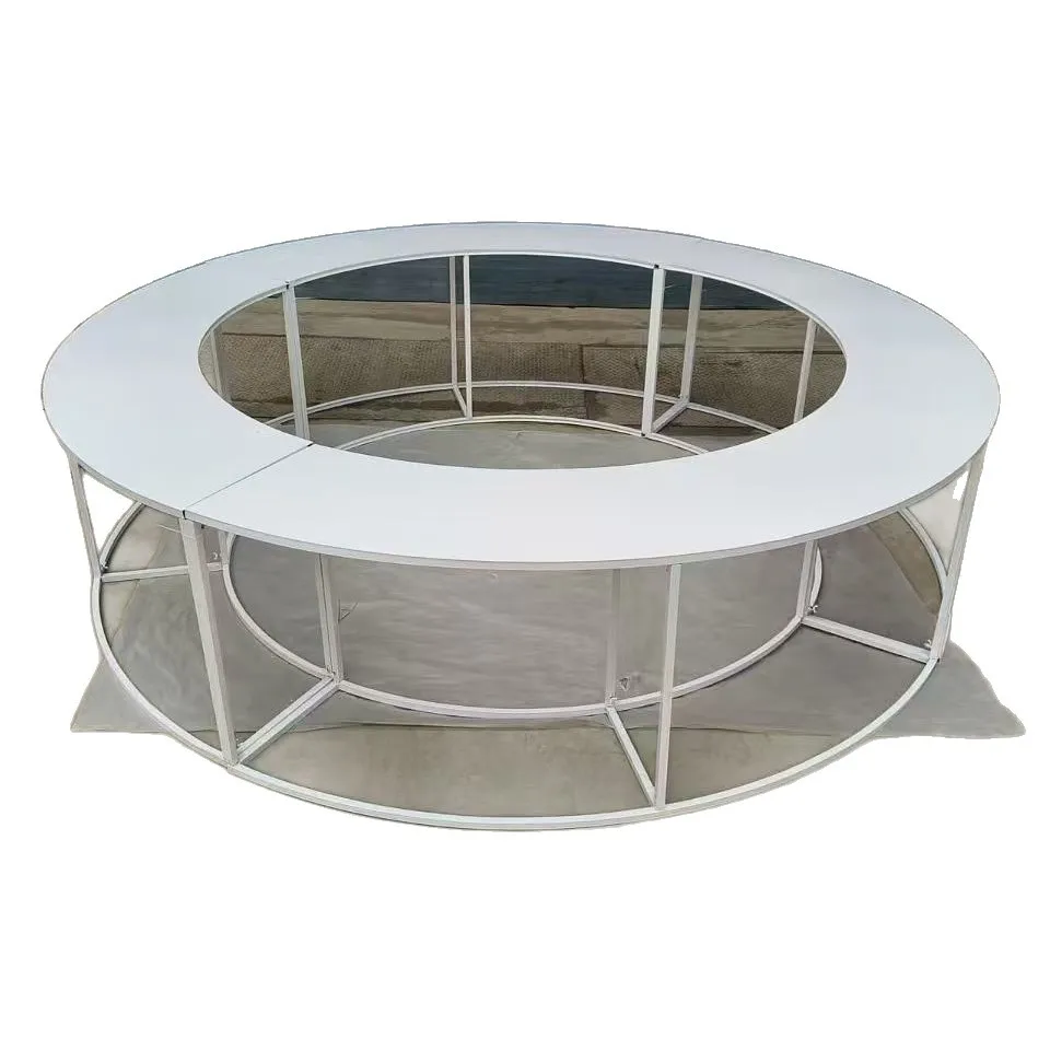 Wedding props S-shaped wrought iron dessert table high and low round combination wedding outdoor lawn ornament