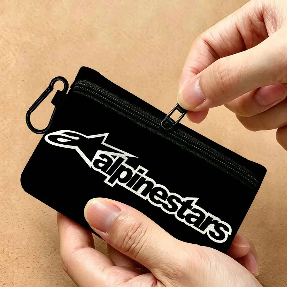 Alpinestars Logo Multifunktionale Oxford-Stoff Kleine Tasche mit Haken Mini-Münzbörse Ohrhörer-Aufbewahrungstasche – Detail 14