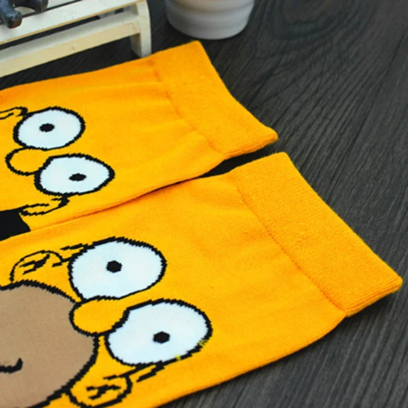 Simpsons Simpson Anime Socks Women Men Long Socks Man Knee-High Cosplay Calf Cotton Sock Adult Hip Hop Personality Hip Hop Socks