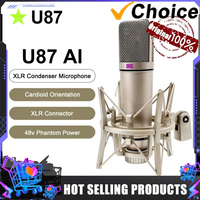 U87 AI XLR Condenser Microphone Professional Cardioid Studio Mic for Recording Podcasting Voice Over Streaming Home Studio