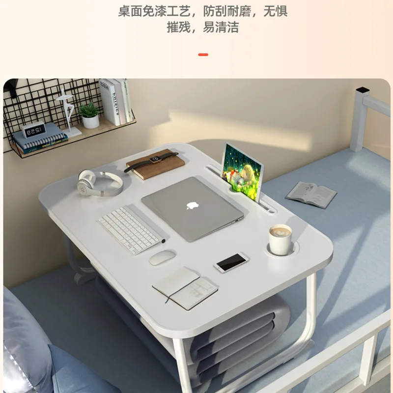 Bed Desk Folding Small Table Computer Table Bed Lazy Student Dormitory Study Table Doing Homework Bedroom Sitting on The Floor