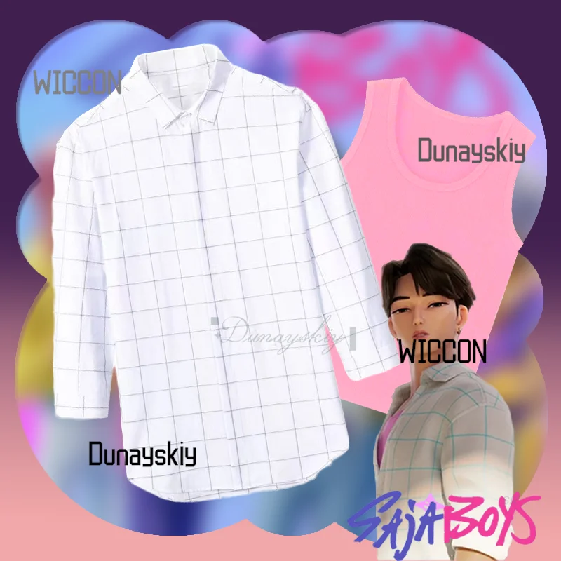 

Парик 30 см, аниме-фильм K-Pop, охотники на демонов, Saja Boys Jinu, карнавальный костюм, парик для косплея, вечеринка на Хэллоуин, рубашка для выступления на сцене в стиле поп