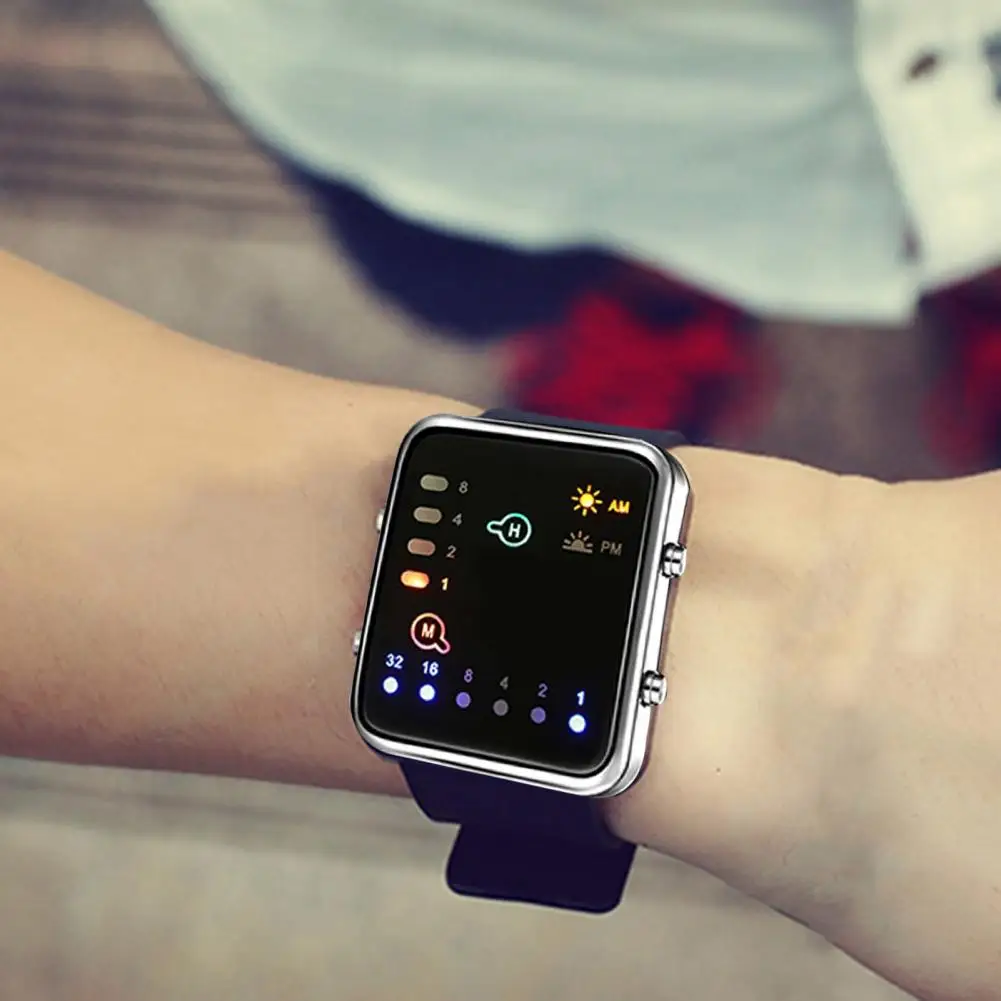 Attractive Electronic Watch Date Display Jewelry Accessory Silicone Watch Women Men LED Digital Movement Wrist Watch