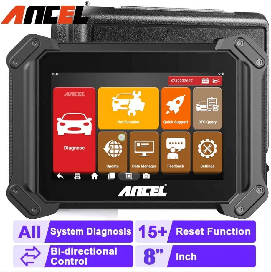 ANCEL V6 OBD2 Scanner Bidirektionales Diagnosegerät Vollsystem 15 Resets Auto-Diagnosewerkzeug IMMO Schlüsselprogrammierer 2 Jahre Kostenlose Updates