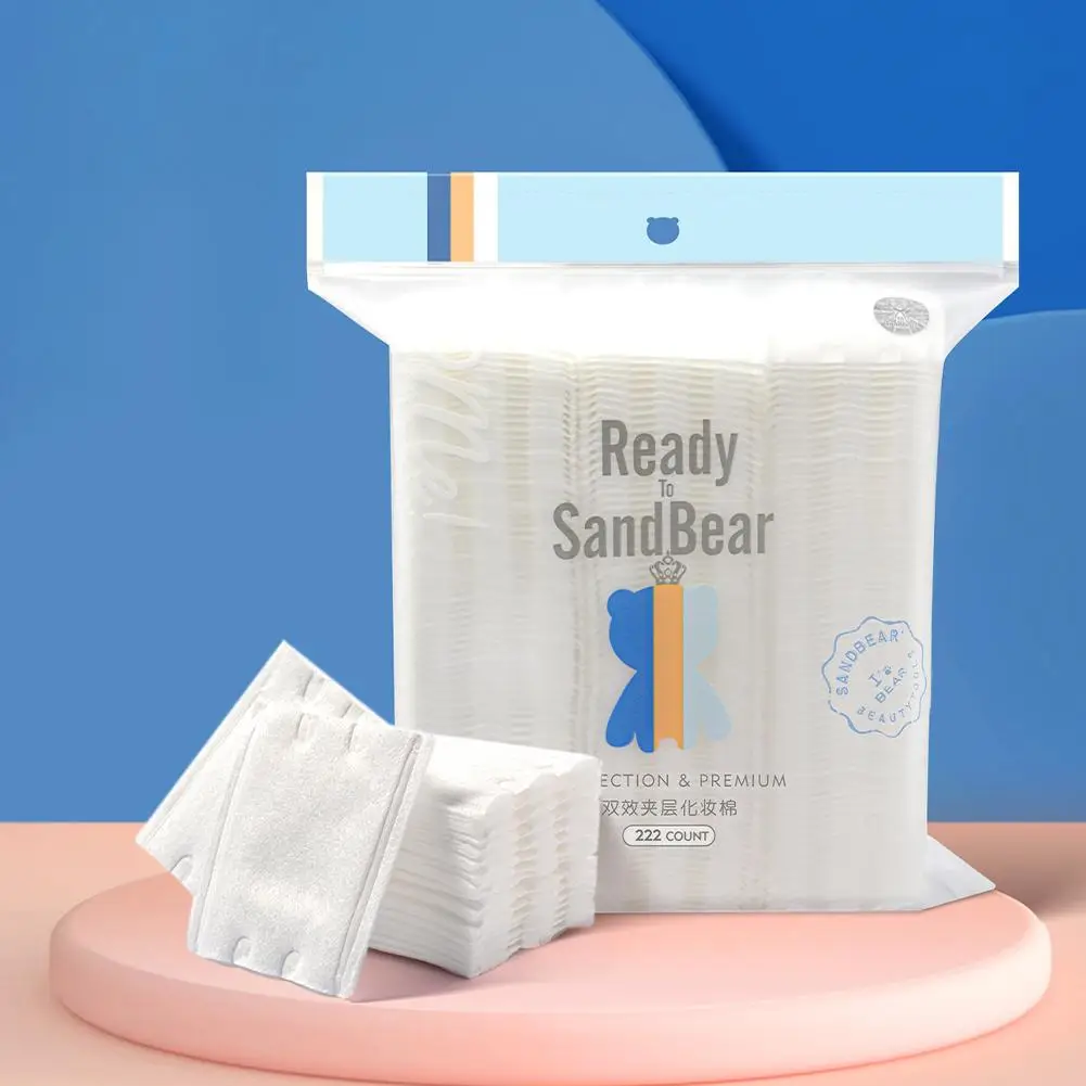 メイクアップコットンとメイク落としパッド顔使い捨て薄型箱入り純粋な湿布特殊タオル厚い