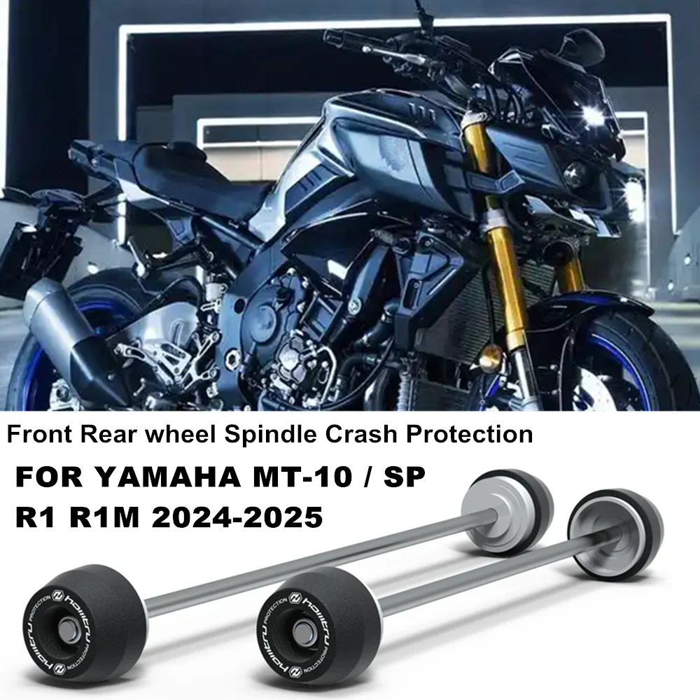 For Yamaha YZF R1 R1M MT 10 MT-10SP MT10 2015-2025 Motorcycle Front & Rear Axle Fork Crash Sliders Wheel Protection