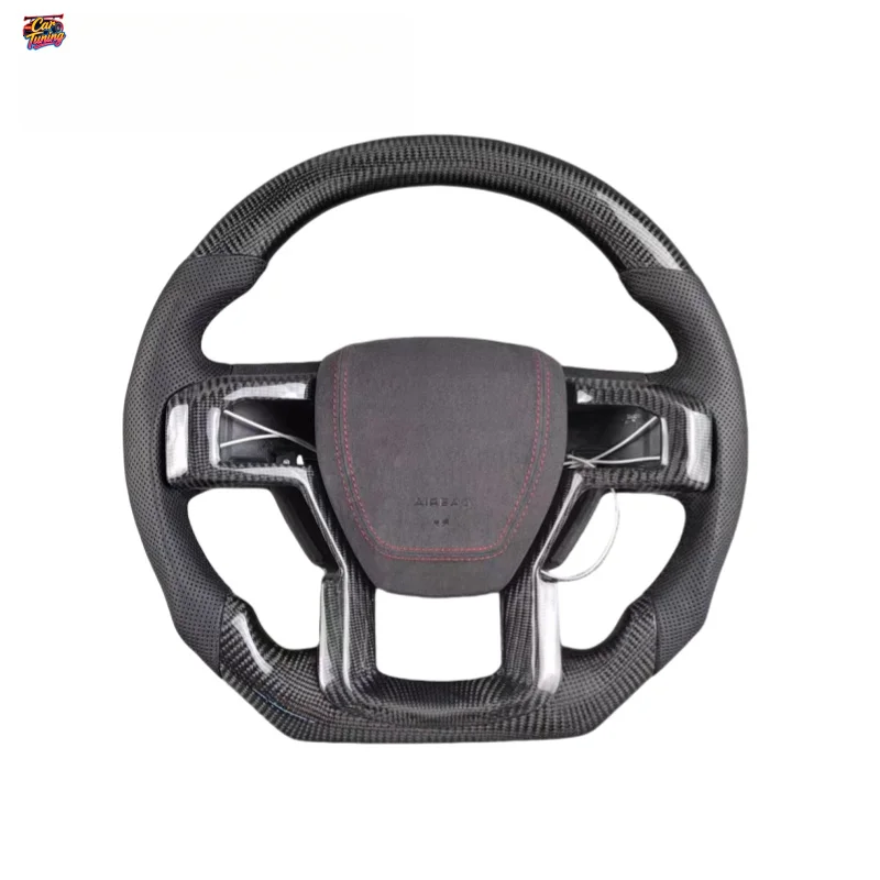 For Trailblazer Rangers Raptors Mount Everest Racing Leather Carbon Fiber F1 Steering Wheel