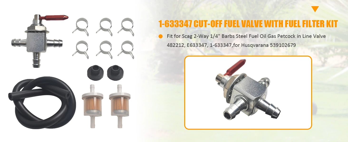 Cut Off Fuel Valve With Fuel Filter Kit For Exmark Lawn Boy Toro part 633347 482212