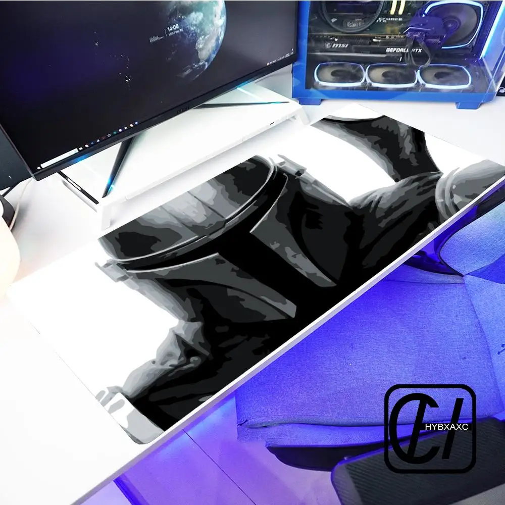 Gaming Mouse Pad Computer Desk Mat Table Keyboard Pad S-star W-wars T-the M-mandalorian Laptop Rubber Non-slip Back Mousepad