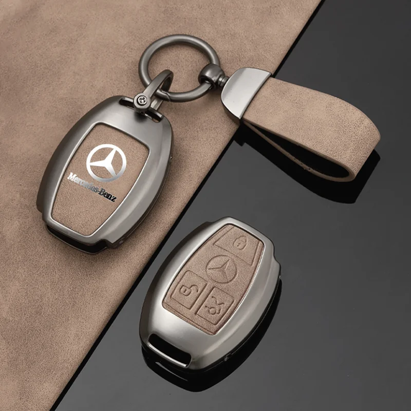 

Car Metal Exquisite Key Case Cover Delicate Hand Feeling For Mercedes Benz A B C S Class AMG GLA CLA GLC W176 W221 W204 W205