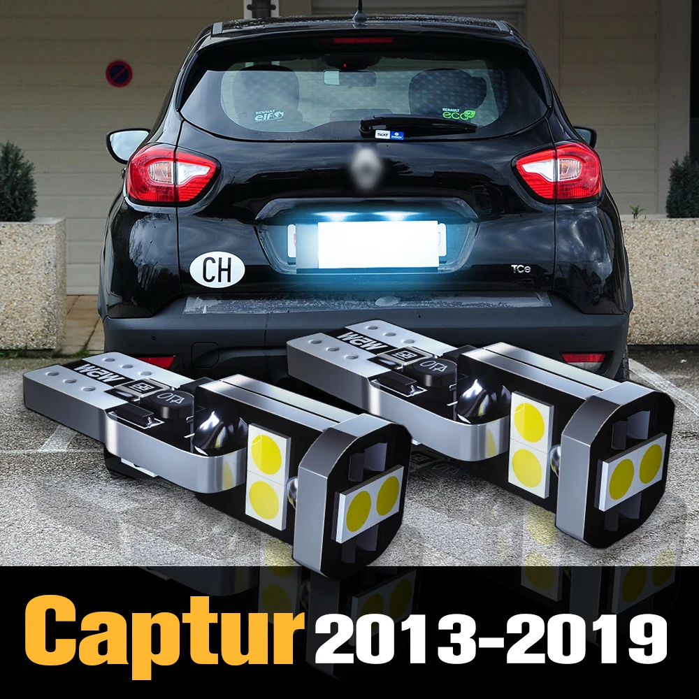 

2pcs Canbus LED License Plate Light Lamp Accessories For Renault Captur 2013 2014 2015 2016 2017 2018 2019