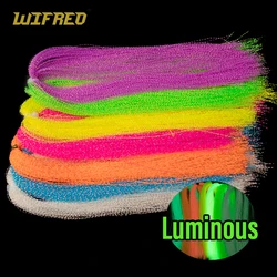 WIFREO, 2-7 paquetes de cristal luminoso, materiales para atar moscas, Lumo Flashabou, oropel holográfico, cuerda, anzuelo, hebras de señuelo