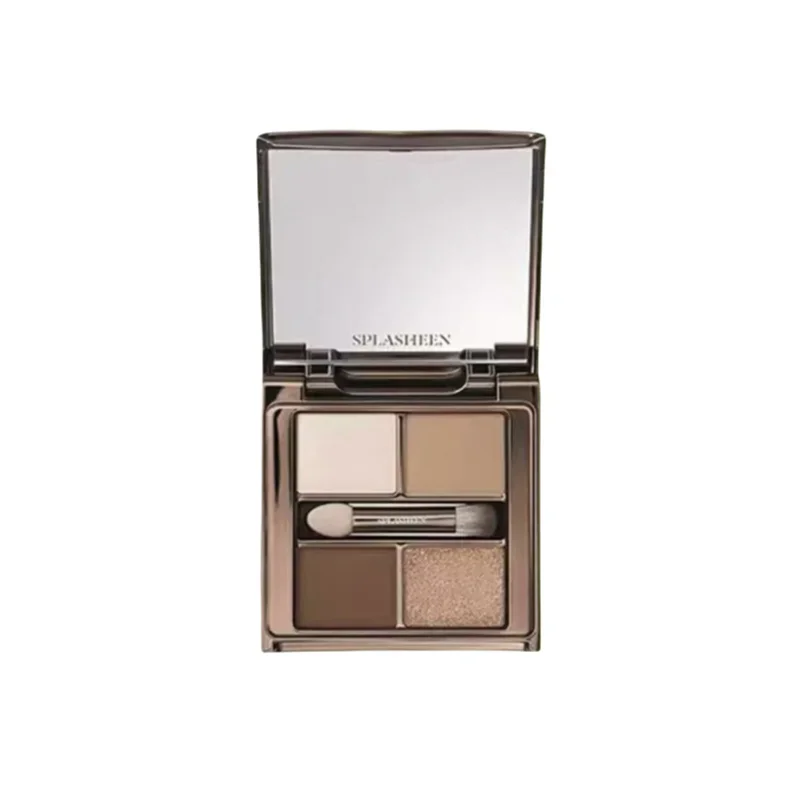 Splasheen-paleta de sombra de ojos de 4 colores, sombra de ojos terrosa, maquillaje de alta calidad, brillo fino mate, paleta de acabado multiusos