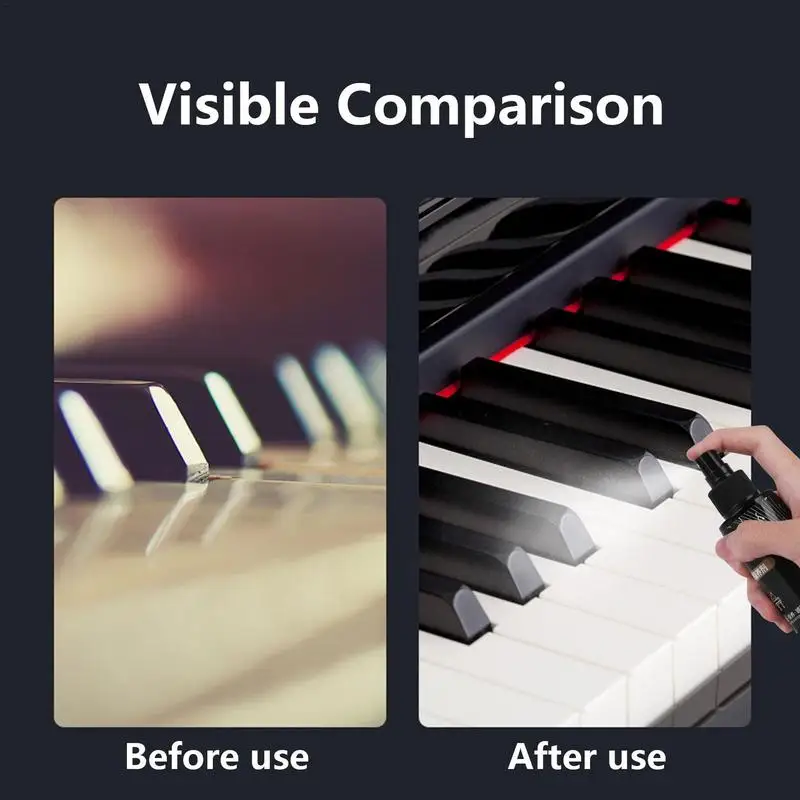 120ml Piano Cleaner Spray Musical Instrument Brightening Wax Guitar Panel Cleaning Agent Instrument Polishing Care Oil Cleaner