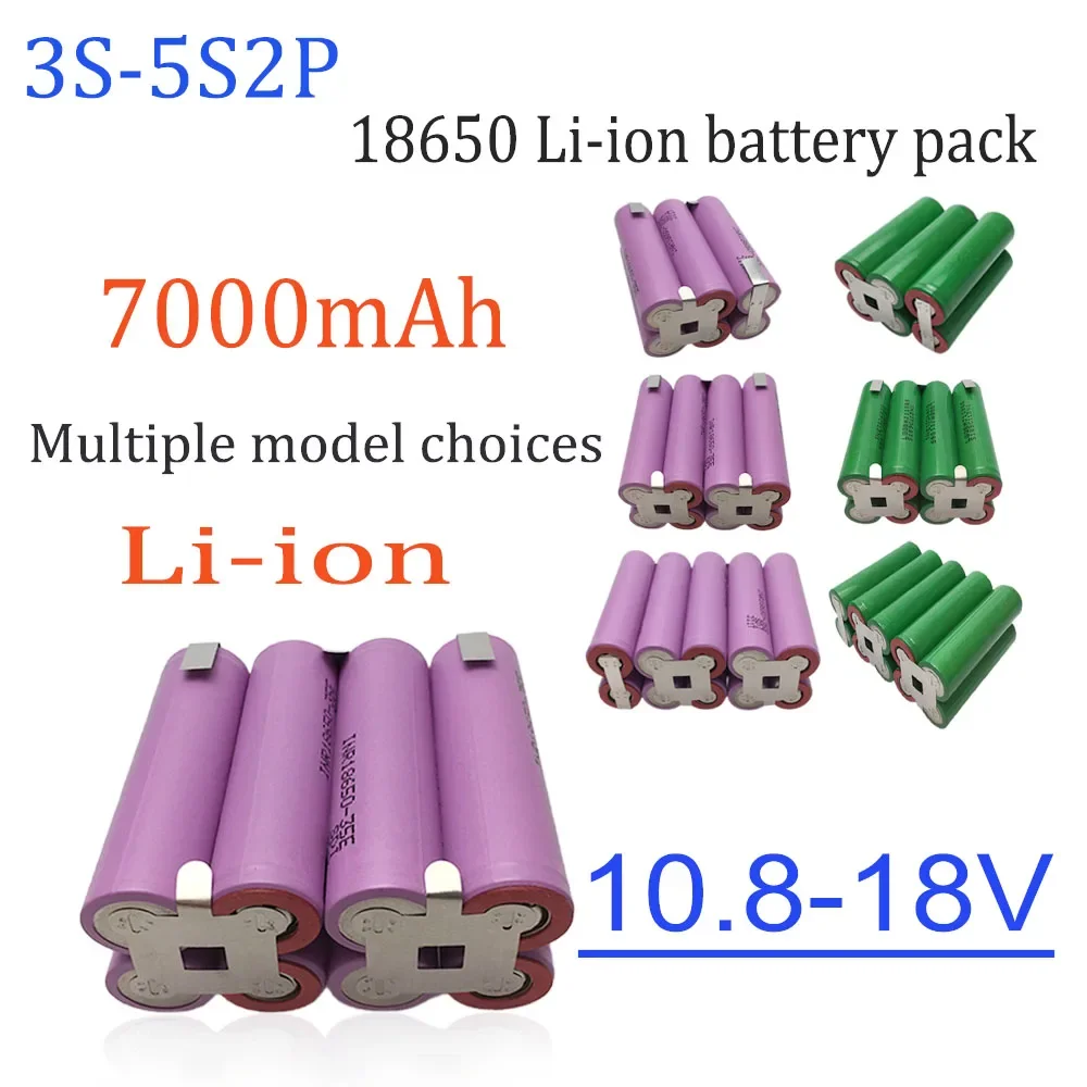 

18650 MJ1/35E 7000mAh 20 Amps 2S 3S 4S/5S2P,7.4V 10.8V 14.8V 18V Voor Schroevendraaier Batterijen Lassen Battery