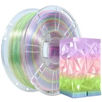 Nuevo filamento brillante PLA + 1,75mm 1kg 500g 250g filamento transparente PLA cambio de Color Arco Iris materiales de impresora 3D PLA Multicolor azul