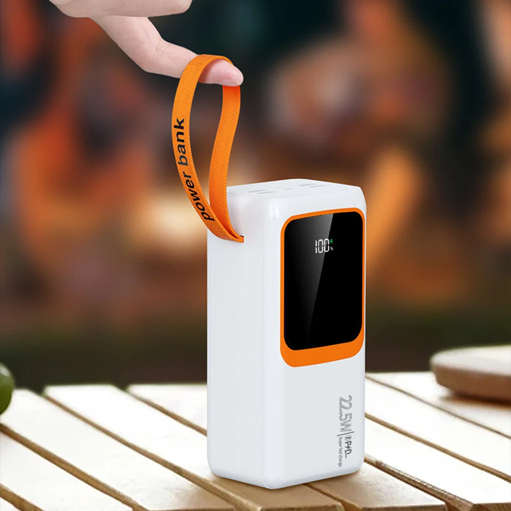 50000mAh 80000mAh Power Bank with Cable for iPhone 16/15/14 Pro Max Samsung S24/Xiaomi/Huawei 30000mAh Portable Charger