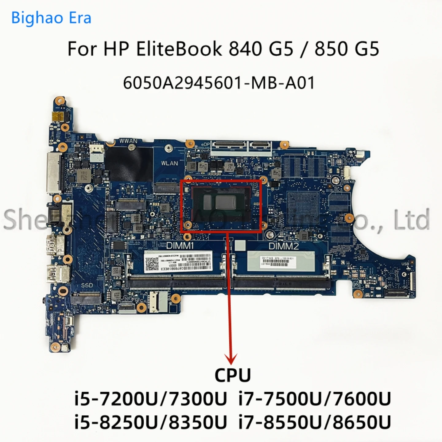 6050A2945601-MB-A01 For HP EliteBook 840 G5 850 G5 Laptop Motherboard With i5-7300U i5-8250U i7-8550U CPU L15518-601 L15523-601