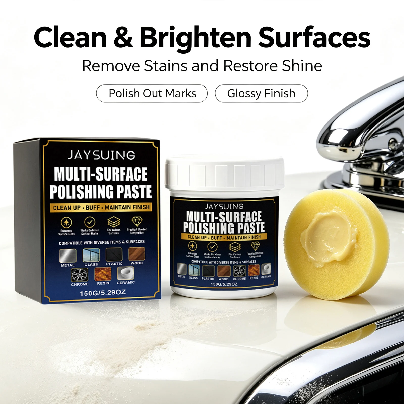 Metal Polish Care Paste Removing Scratches Swirl Marks & Oxidation Fast Polishing Scratch Removal Paste Home Scratch Repair Wax