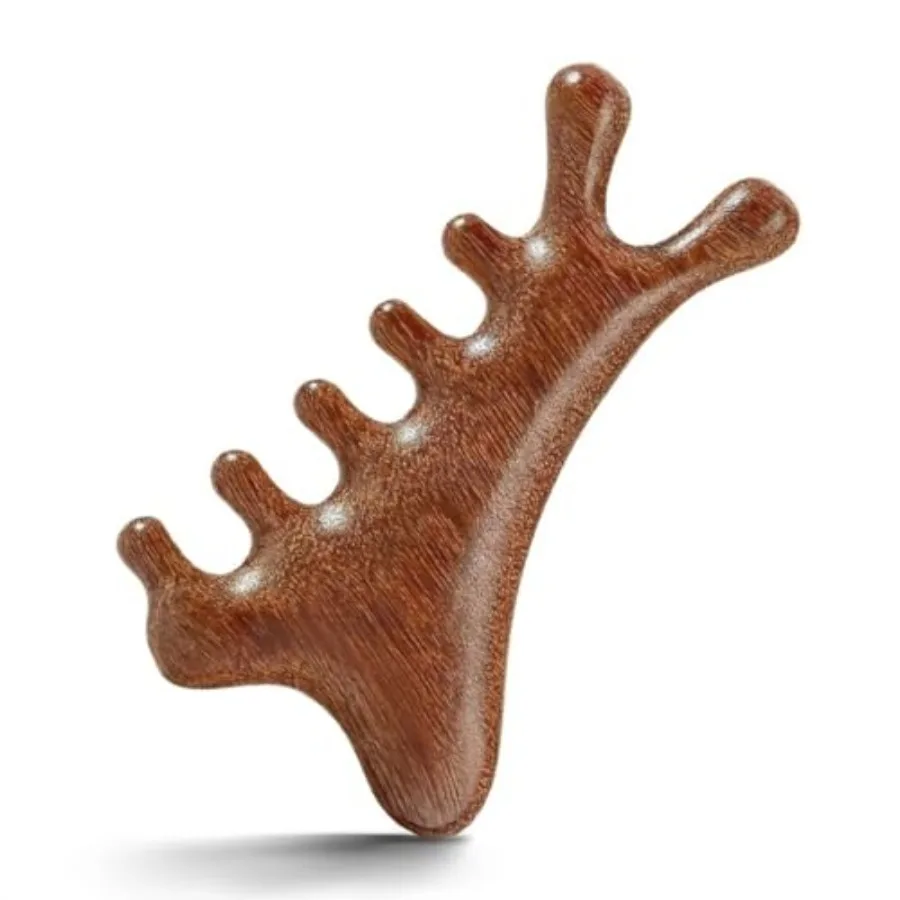 

Tinuos 4-in-1 Wooden Scalp Massager Comb Hair Growth Head Massager, Gua Sha Tool for Face and Body, Natural Wood Hair Scalp Mas