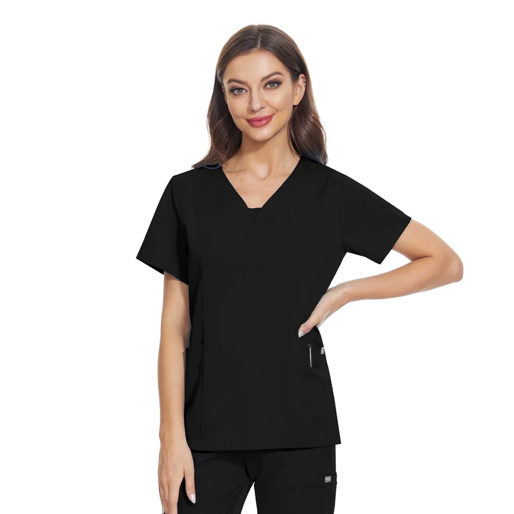 Pet Medica Uniform Scrub Tops Grooming Workwear Women Short Sleeve Nurses Nursing Blouse Nurse Accessories New Dentist Overalls