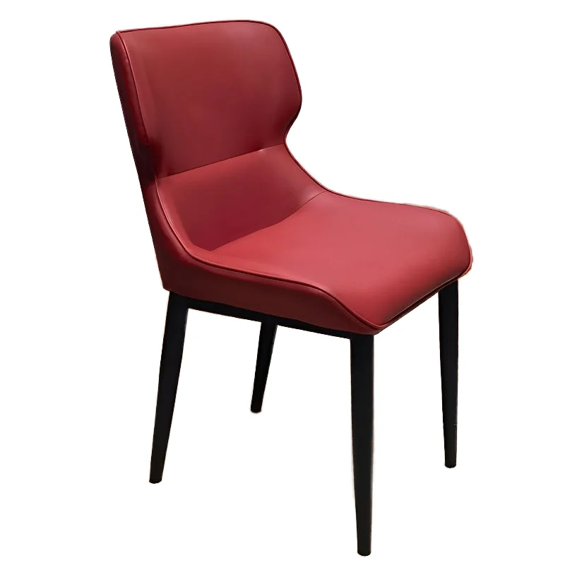 @#High Quality Modern Dining Room Furniture Metal Base Chair Cheap Price Synthetic Leather Dining Set