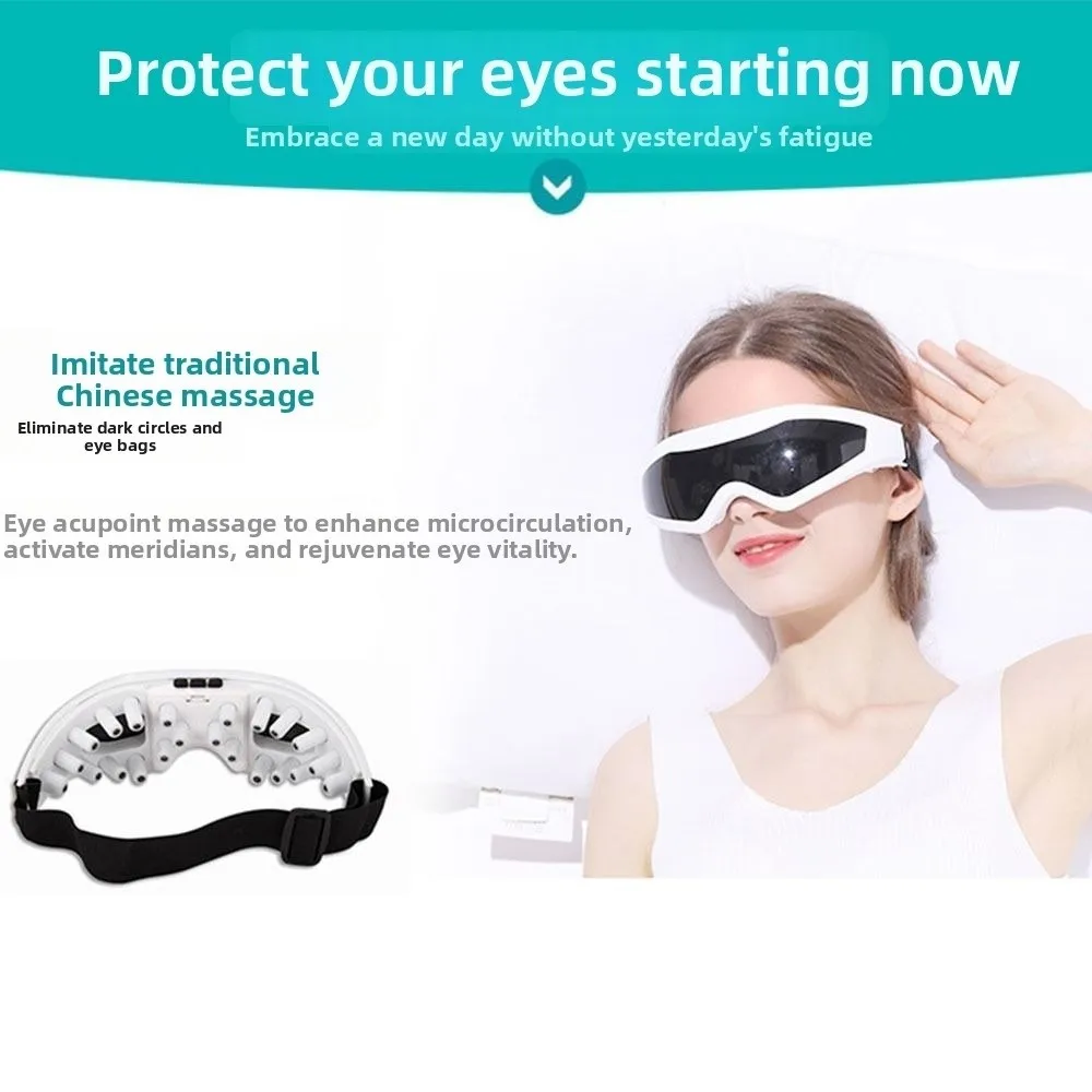 

9 Modes Vibration Electric Eye Massager Magnetic Beads Adjustable Buckle Eye Care Machine Beauty Care Eye Protection