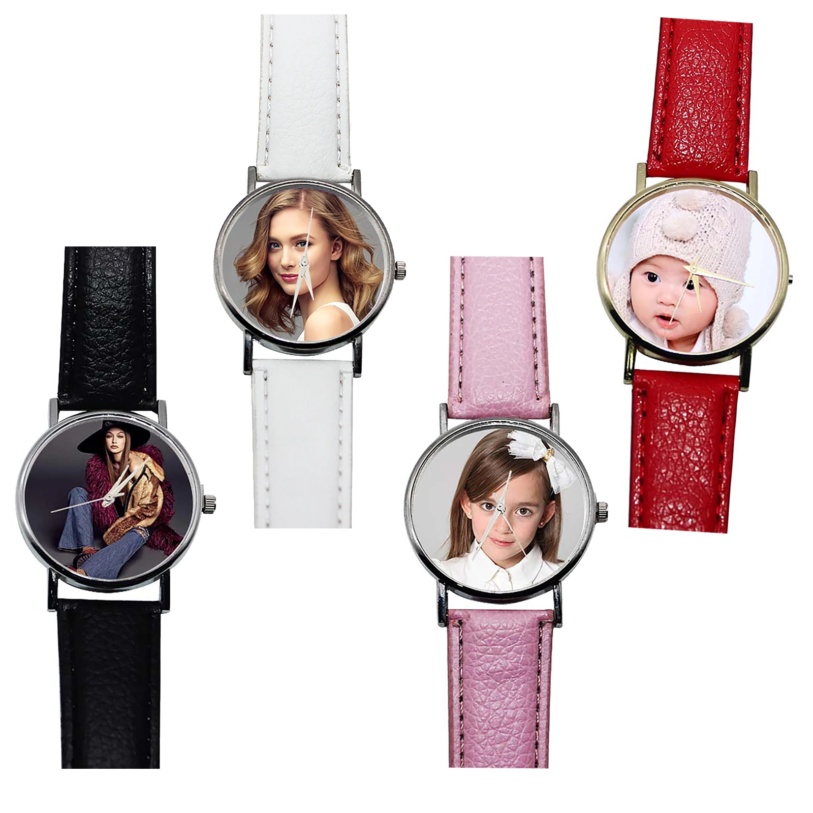 

20pcs/pack Sublimation Blank 9.4"x 1.45" PU Leather Watch DIY Print on Watch Dial Personalized Heat Press Custom Gifts Souvenirs