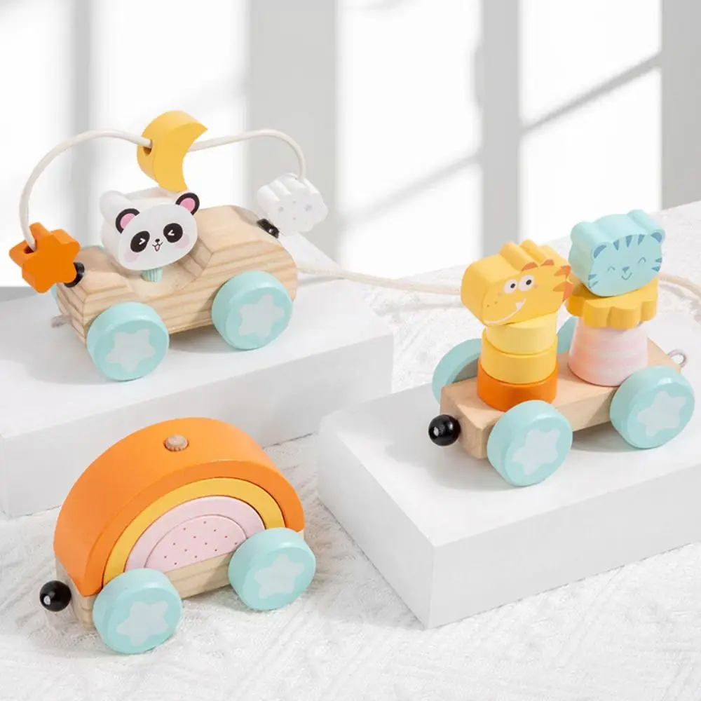 Number/Animal Magnetic Wooden Train Mathematical Operation Exercises Hand-eye Coordination Montessori Number Train Set