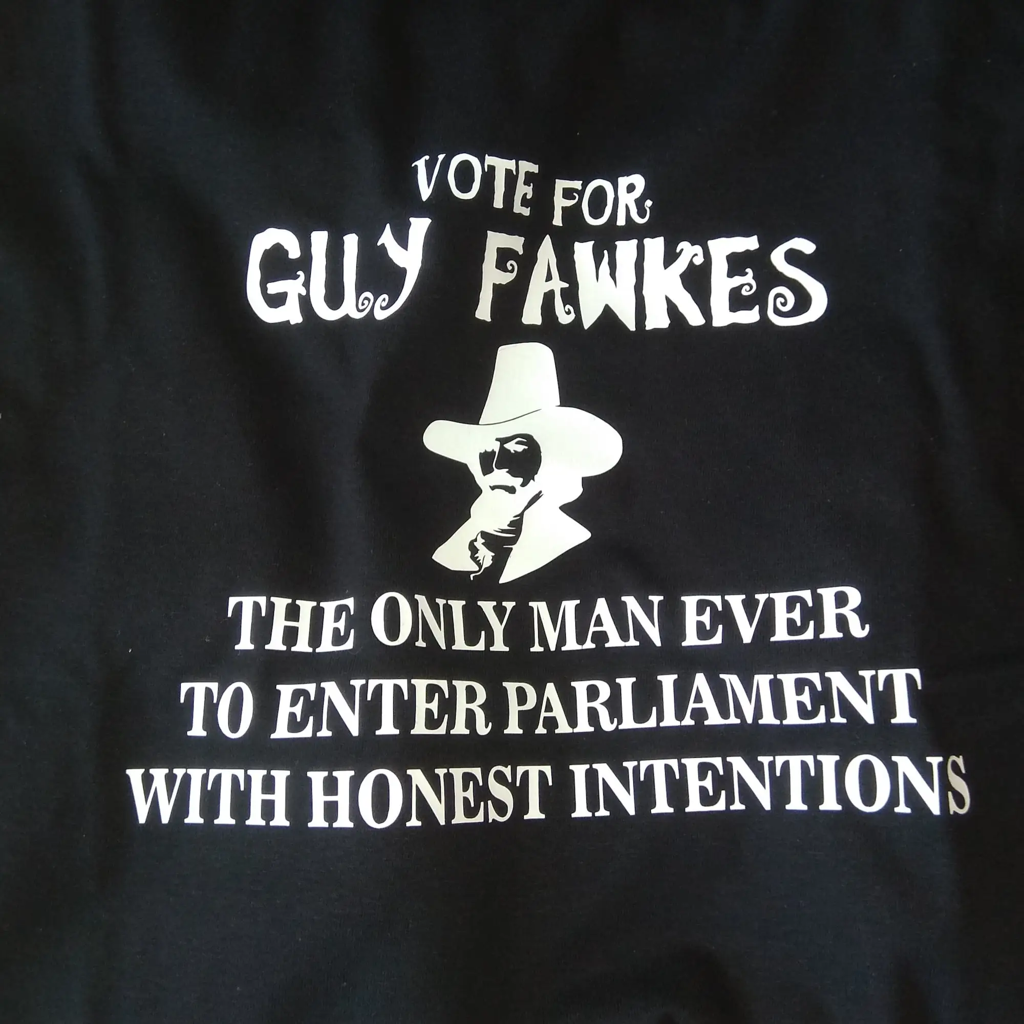 Vote Guy Fawkes T Shirt Political Protest S Xxl Also In White