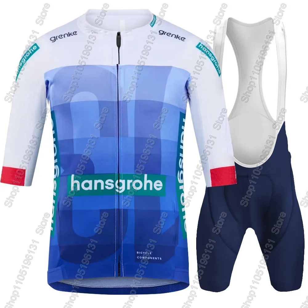 Boraful Hansgrohe Team 2026 Radtrikot-Set, Sommer-Fahrradbekleidung, Rennrad-Shirts, Anzug, Fahrrad-Trägerhose, MTB, Ropa Maillot – Detail 3