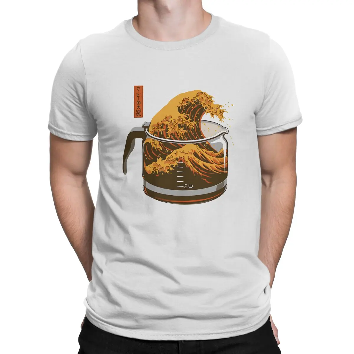 

The Great Wave Of Caffeine T Shirt Fashion Men's Tshirt O-Neck